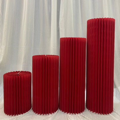 Colonnes pliables, présentoirs cylindriques en papier, tables de présentation pour desserts, décoration pour la maison, les magasins et les expositions, vente directe d'usine