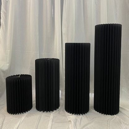 Colonnes pliables, présentoirs cylindriques en papier, tables de présentation pour desserts, décoration pour la maison, les magasins et les expositions, vente directe d'usine