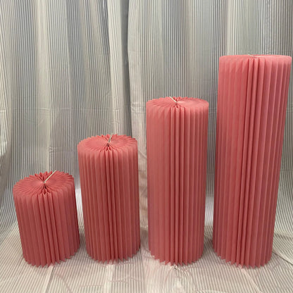 Colonnes pliables, présentoirs cylindriques en papier, tables de présentation pour desserts, décoration pour la maison, les magasins et les expositions, vente directe d'usine