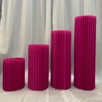 Colonnes pliables, présentoirs cylindriques en papier, tables de présentation pour desserts, décoration pour la maison, les magasins et les expositions, vente directe d'usine