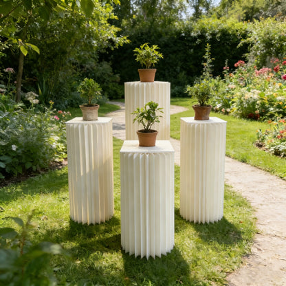 Colonnes pliables, présentoirs cylindriques en papier, tables de présentation pour desserts, décoration pour la maison, les magasins et les expositions, vente directe d'usine