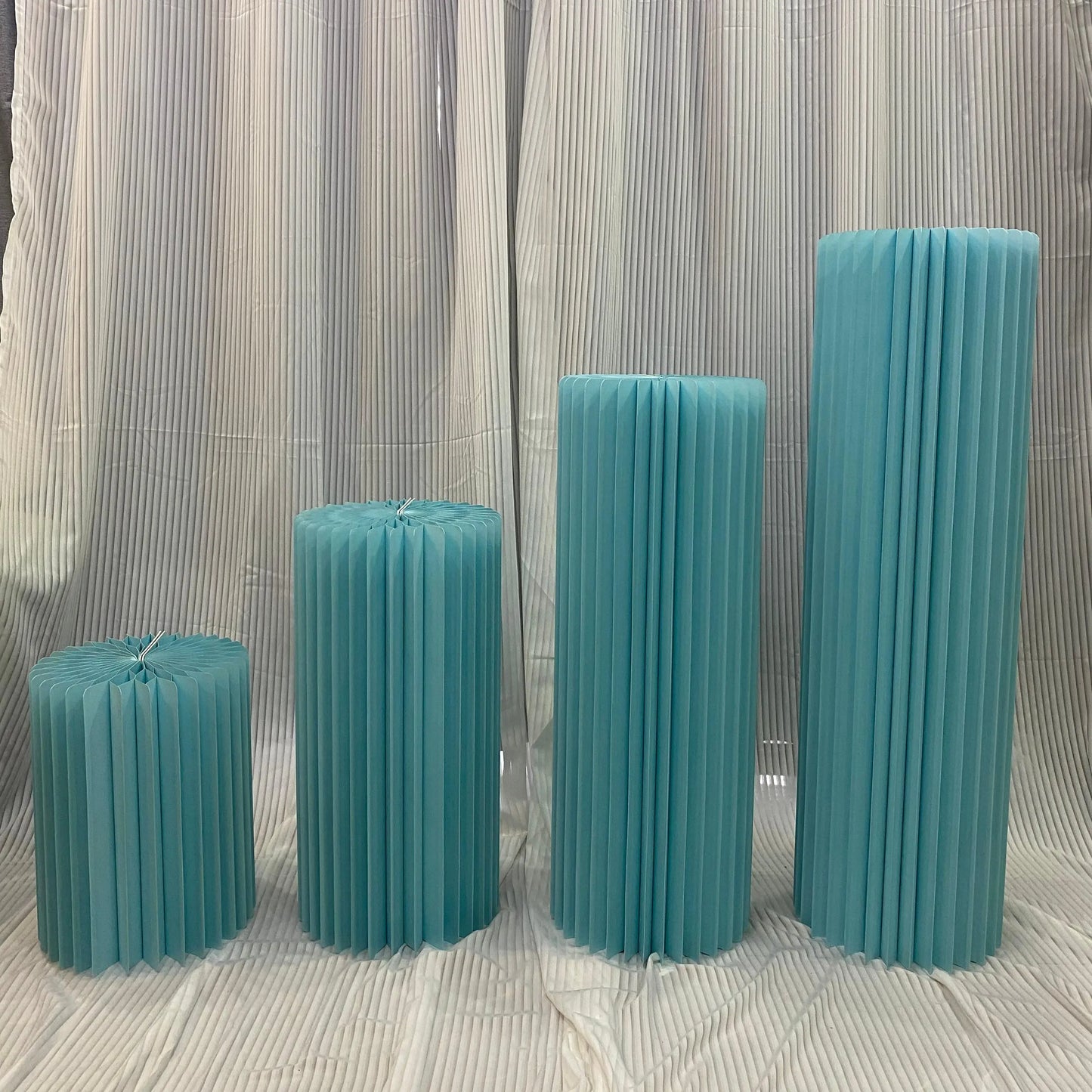 Colonnes pliables, présentoirs cylindriques en papier, tables de présentation pour desserts, décoration pour la maison, les magasins et les expositions, vente directe d'usine