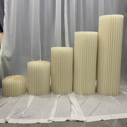 Colonnes pliables, présentoirs cylindriques en papier, tables de présentation pour desserts, décoration pour la maison, les magasins et les expositions, vente directe d'usine