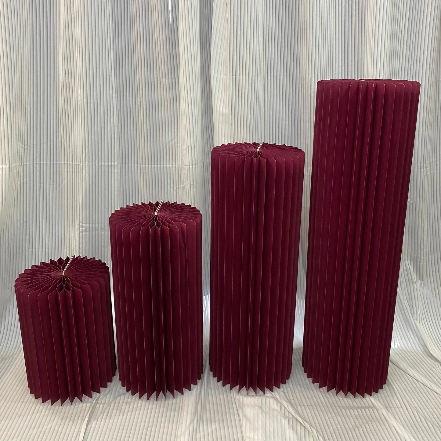 Colonnes pliables, présentoirs cylindriques en papier, tables de présentation pour desserts, décoration pour la maison, les magasins et les expositions, vente directe d'usine