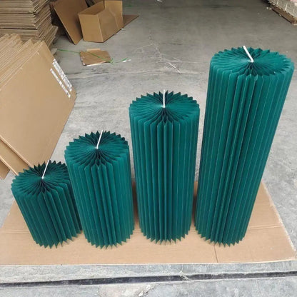 Colonnes pliables, présentoirs cylindriques en papier, tables de présentation pour desserts, décoration pour la maison, les magasins et les expositions, vente directe d'usine
