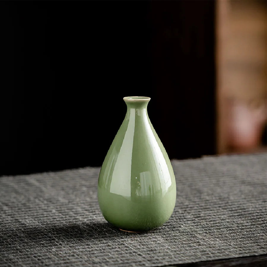 Vase en céramique décoratif pour fleurs, style rétro, pour fleurs et herbes, intérieur salon, table à manger, bureau, décoration intérieure