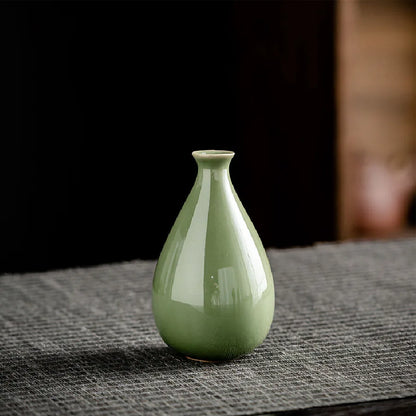 Vase en céramique décoratif pour fleurs, style rétro, pour fleurs et herbes, intérieur salon, table à manger, bureau, décoration intérieure