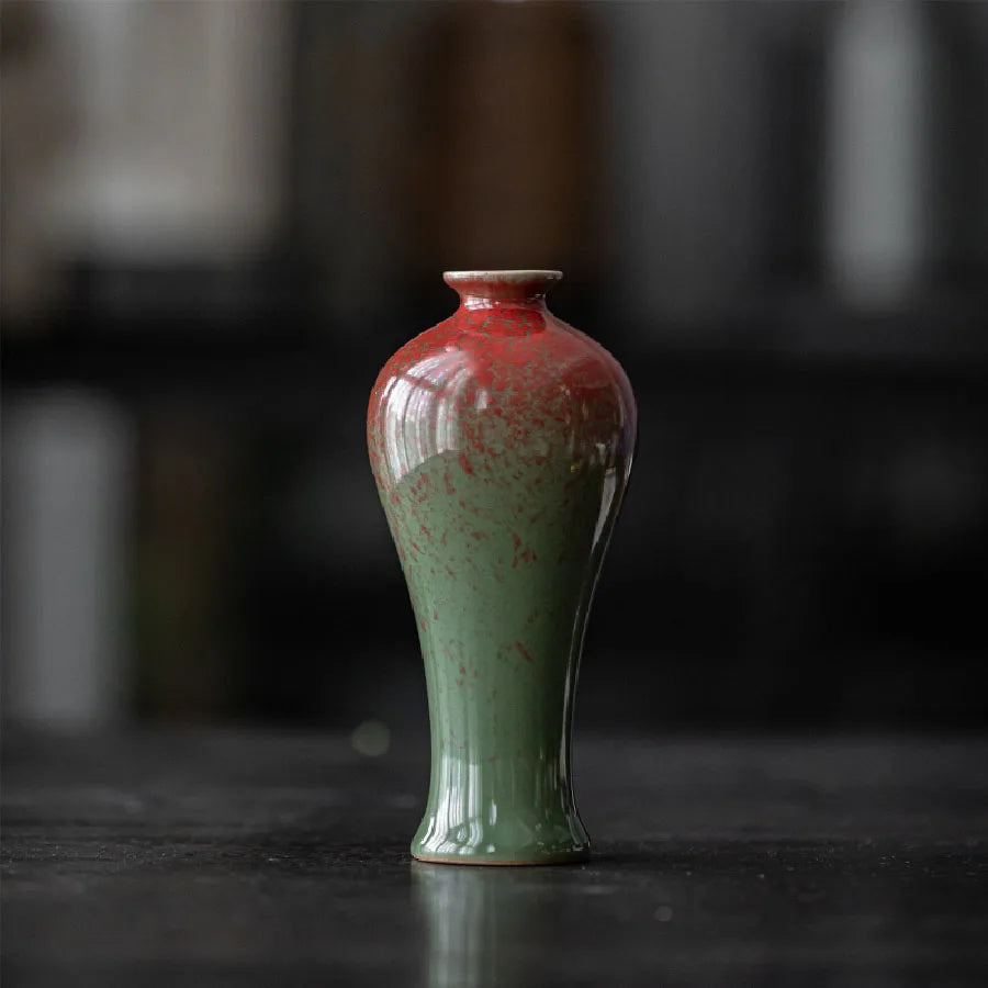 Vase en céramique décoratif pour fleurs, style rétro, pour fleurs et herbes, intérieur salon, table à manger, bureau, décoration intérieure