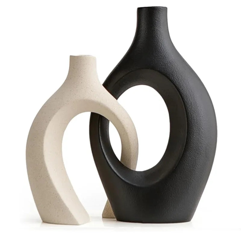 Vase décoratif de luxe en céramique CAPIRON m, grand format (21 cm), style nordique, idéal pour décorer votre intérieur, votre salon ou votre table.
