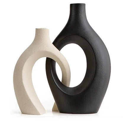 Vase décoratif de luxe en céramique CAPIRON m, grand format (21 cm), style nordique, idéal pour décorer votre intérieur, votre salon ou votre table.