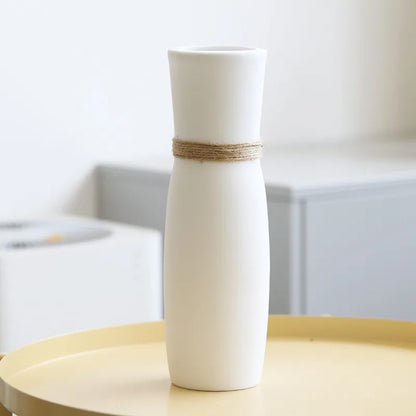 1 vase/pot de fleurs en céramique blanche de style nordique, accessoire de décoration pour la maison, le bureau ou le salon. 2 pièces