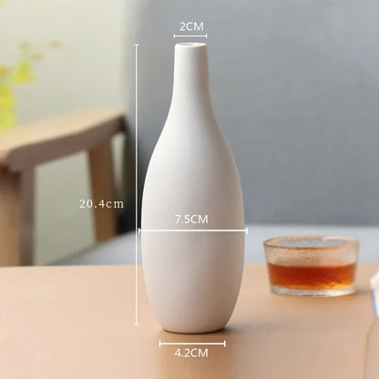 Pot de fleurs en céramique blanche végétarienne, vase artistique, décoration intérieure, artisanat, cadeau de mariage, style nordique, ornement de table ou de chambre