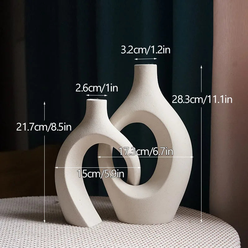 Vase décoratif de luxe en céramique CAPIRON m, grand format (21 cm), style nordique, idéal pour décorer votre intérieur, votre salon ou votre table.
