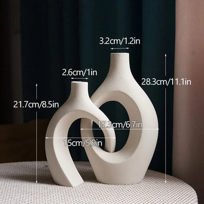 Vase décoratif de luxe en céramique CAPIRON m, grand format (21 cm), style nordique, idéal pour décorer votre intérieur, votre salon ou votre table.