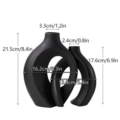 Vase décoratif de luxe en céramique CAPIRON m, grand format (21 cm), style nordique, idéal pour décorer votre intérieur, votre salon ou votre table.