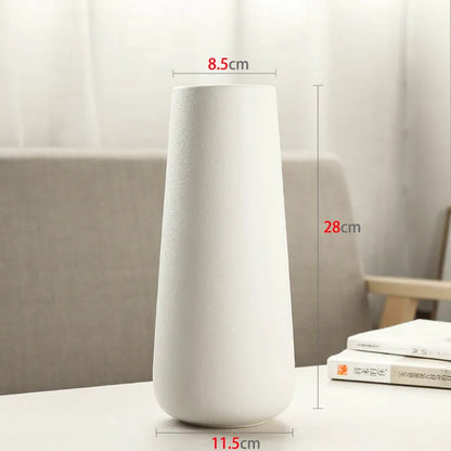 1 vase/pot de fleurs en céramique blanche de style nordique, accessoire de décoration pour la maison, le bureau ou le salon. 2 pièces