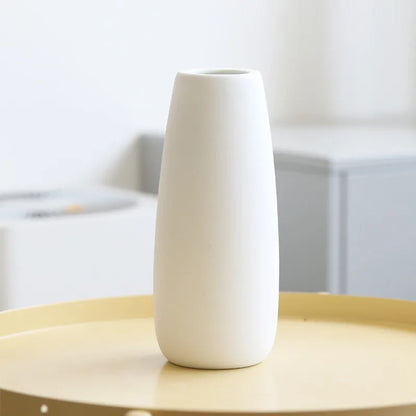 1 vase/pot de fleurs en céramique blanche de style nordique, accessoire de décoration pour la maison, le bureau ou le salon. 2 pièces