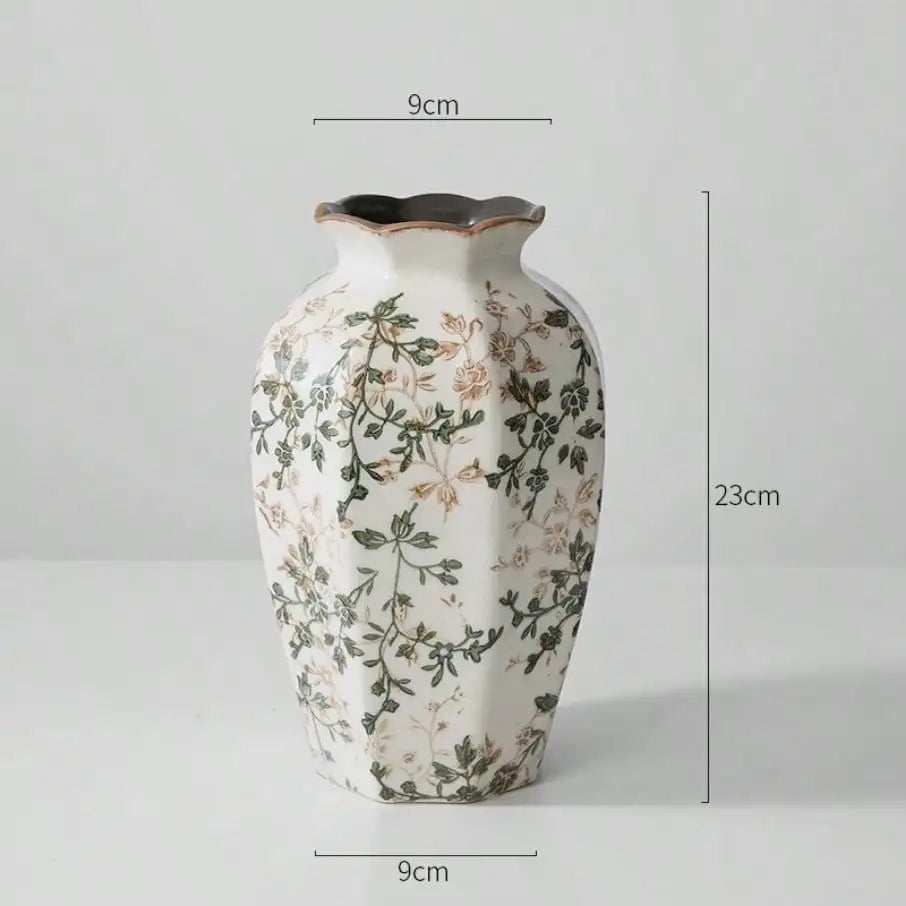 Vase en céramique craquelée, composition florale hydratante, cadeau de fleurs séchées, bleu antique, décoration zen, centre de table