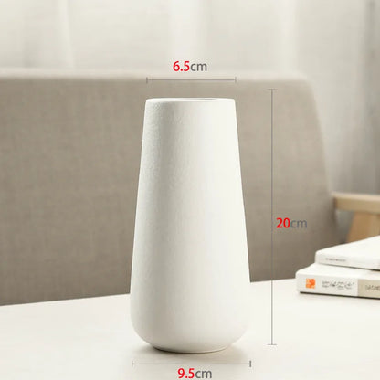1 vase/pot de fleurs en céramique blanche de style nordique, accessoire de décoration pour la maison, le bureau ou le salon. 2 pièces