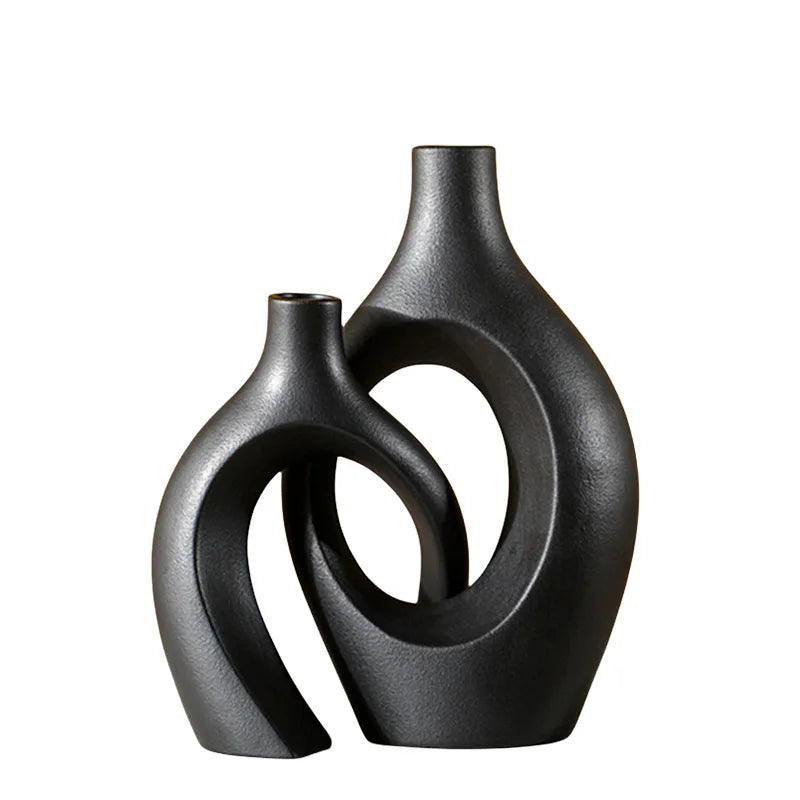 Vase décoratif de luxe en céramique CAPIRON m, grand format (21 cm), style nordique, idéal pour décorer votre intérieur, votre salon ou votre table.