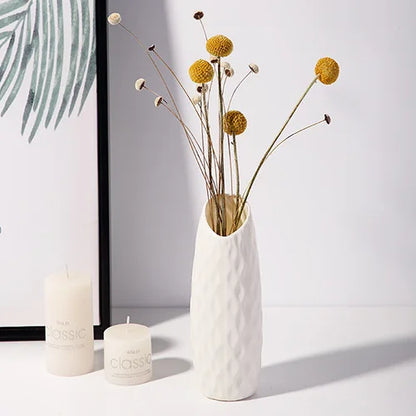 1 vase nordique en plastique, petit pot de fleurs frais simple, bouteille de rangement pour fleurs, décoration moderne pour salon et maison.