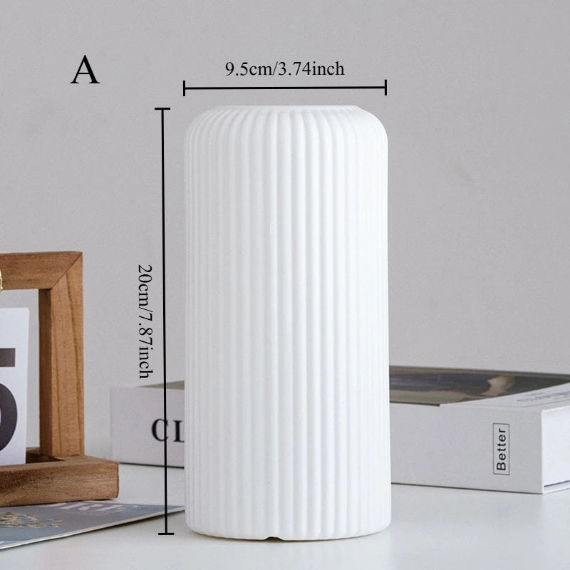 Vase simple en plastique en forme de donut, pot de fleurs individuel, décoration pour salon, ornement de table, vase rond pour composition florale