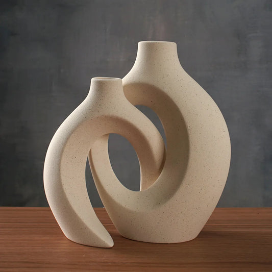 Vase décoratif de luxe en céramique CAPIRON m, grand format (21 cm), style nordique, idéal pour décorer votre intérieur, votre salon ou votre table.
