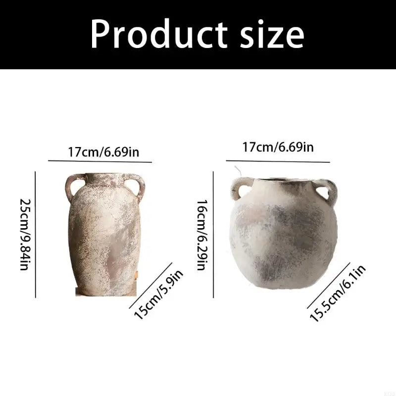Vases en céramique, vases rustiques, poterie décorative, vases en terre cuite, décoration intérieure, centres de table de mariage, KXRE