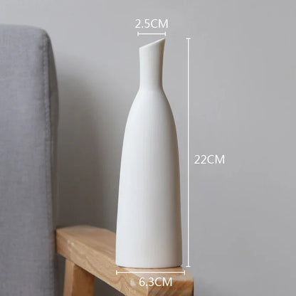 Pot de fleurs en céramique blanche végétarienne, vase artistique, décoration intérieure, artisanat, cadeau de mariage, style nordique, ornement de table ou de chambre