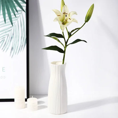 1 vase nordique en plastique, petit pot de fleurs frais simple, bouteille de rangement pour fleurs, décoration moderne pour salon et maison.