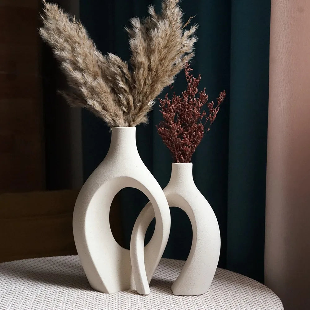 Vase décoratif de luxe en céramique CAPIRON m, grand format (21 cm), style nordique, idéal pour décorer votre intérieur, votre salon ou votre table.