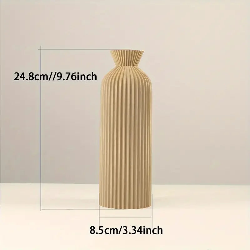 Vase élégant en plastique noir - Centre de table décoratif bohème chic pour la maison, le bureau et le salon