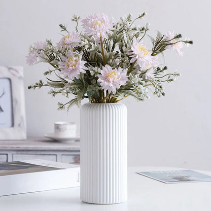 Vase simple en plastique en forme de donut, pot de fleurs individuel, décoration pour salon, ornement de table, vase rond pour composition florale