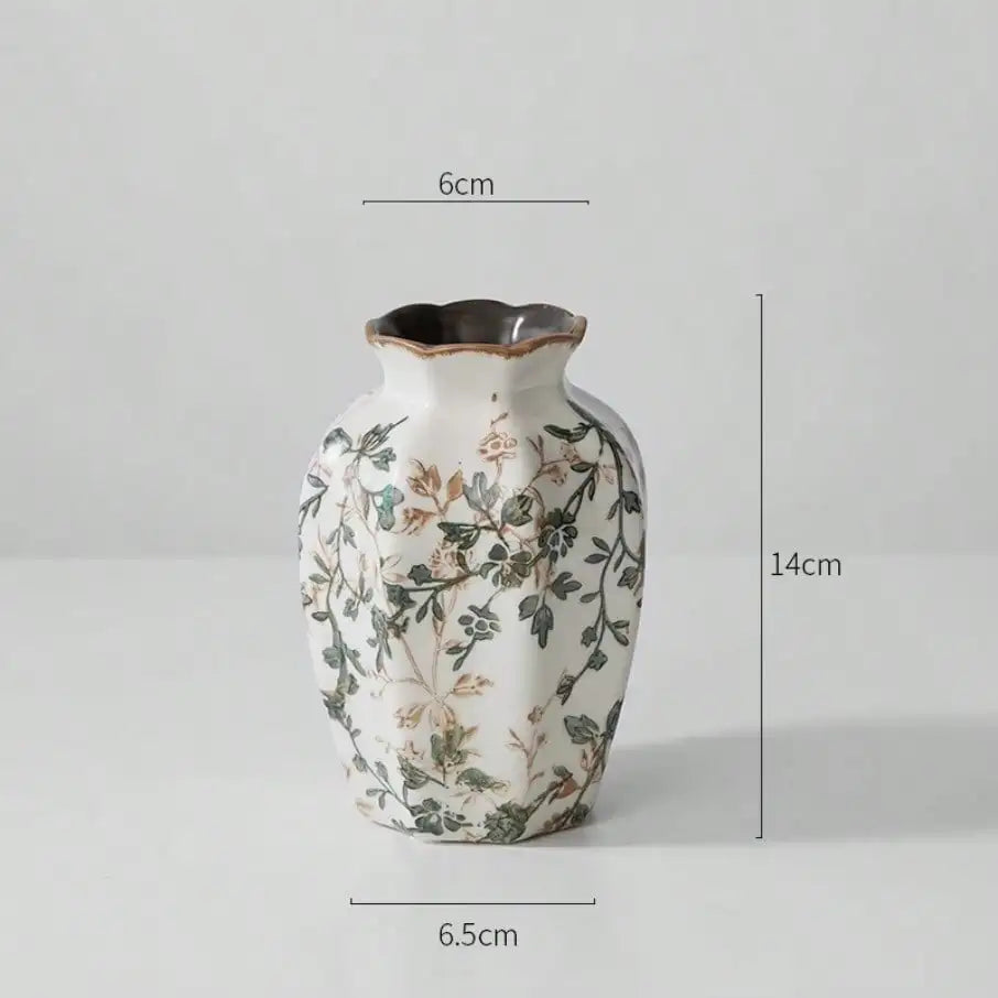 Vase en céramique craquelée, composition florale hydratante, cadeau de fleurs séchées, bleu antique, décoration zen, centre de table