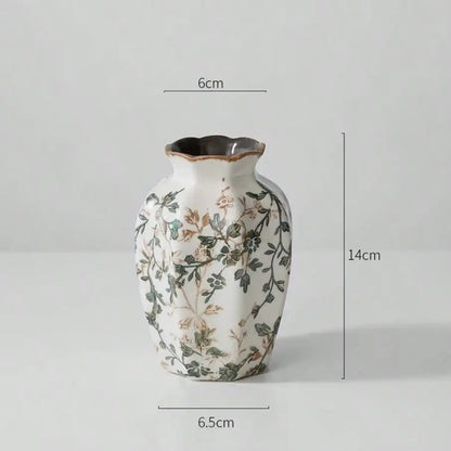 Vase en céramique craquelée, composition florale hydratante, cadeau de fleurs séchées, bleu antique, décoration zen, centre de table