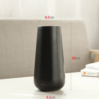 1 vase/pot de fleurs en céramique blanche de style nordique, accessoire de décoration pour la maison, le bureau ou le salon. 2 pièces