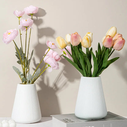 Vase nordique élégant en plastique résistant, ornement pour compositions florales, décoration de salon, art floral créatif
