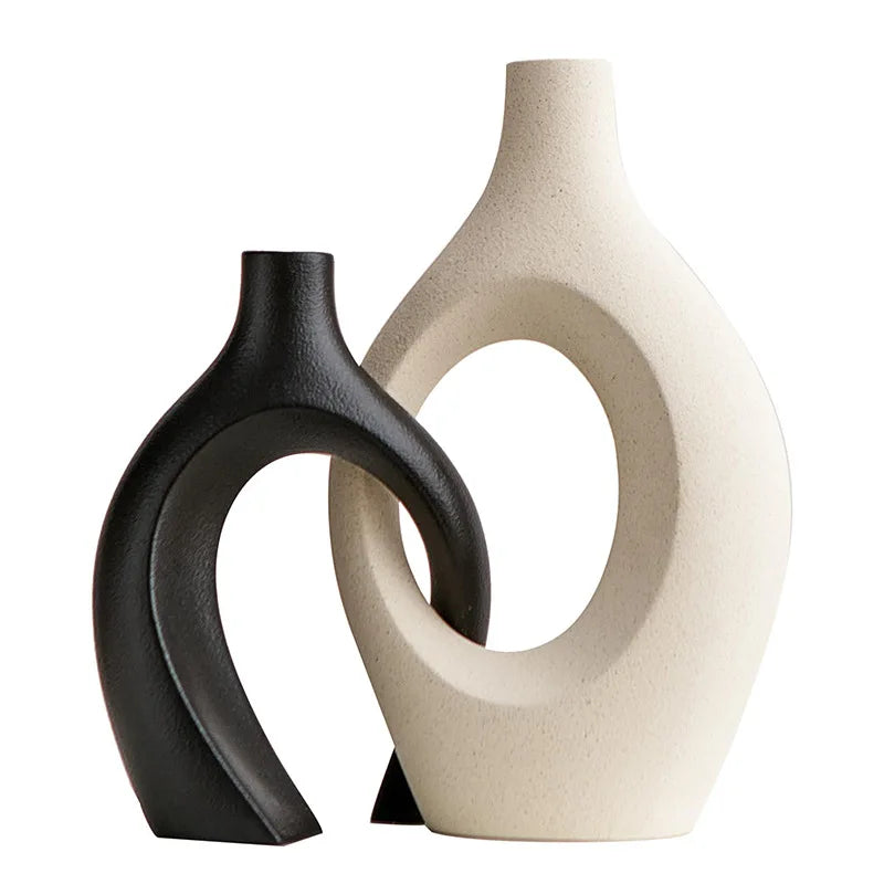Vase décoratif de luxe en céramique CAPIRON m, grand format (21 cm), style nordique, idéal pour décorer votre intérieur, votre salon ou votre table.