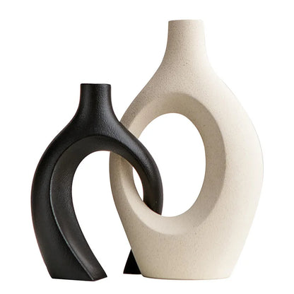 Vase décoratif de luxe en céramique CAPIRON m, grand format (21 cm), style nordique, idéal pour décorer votre intérieur, votre salon ou votre table.