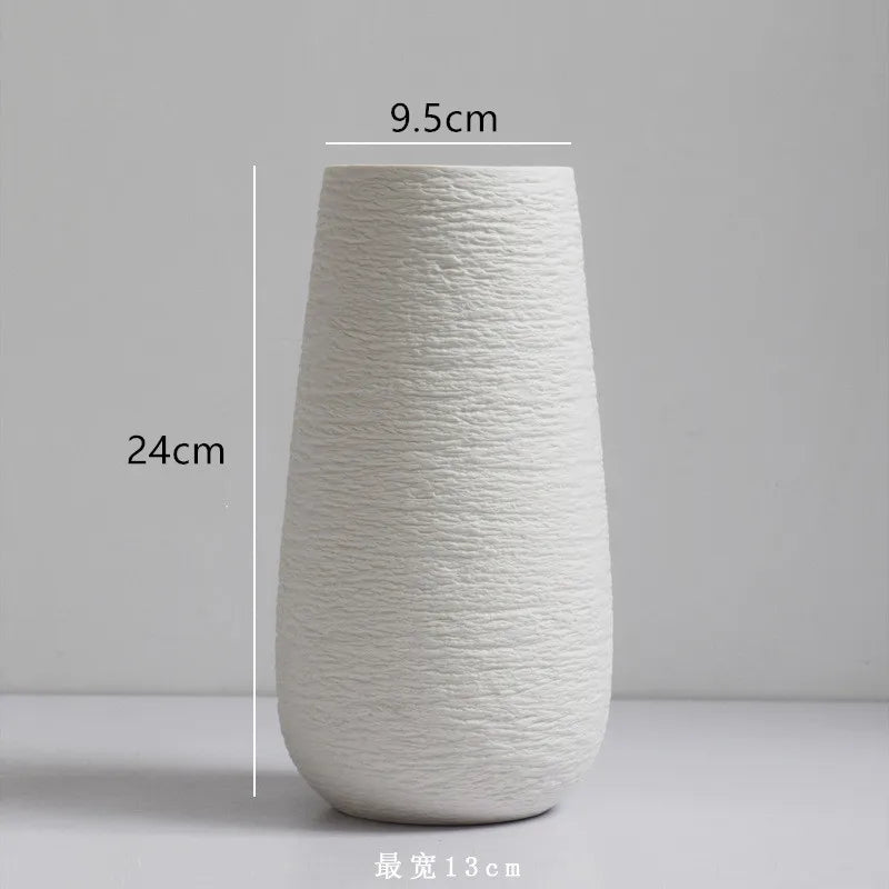 1 vase/pot de fleurs en céramique blanche de style nordique, accessoire de décoration pour la maison, le bureau ou le salon. 2 pièces