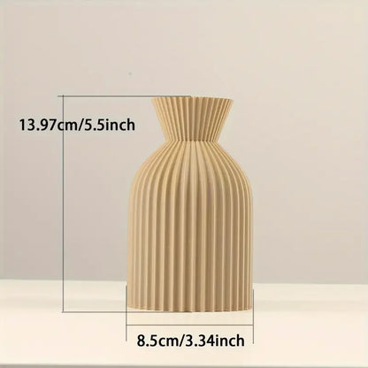 Vase élégant en plastique noir - Centre de table décoratif bohème chic pour la maison, le bureau et le salon