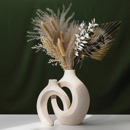 Vase décoratif de luxe en céramique CAPIRON m, grand format (21 cm), style nordique, idéal pour décorer votre intérieur, votre salon ou votre table.