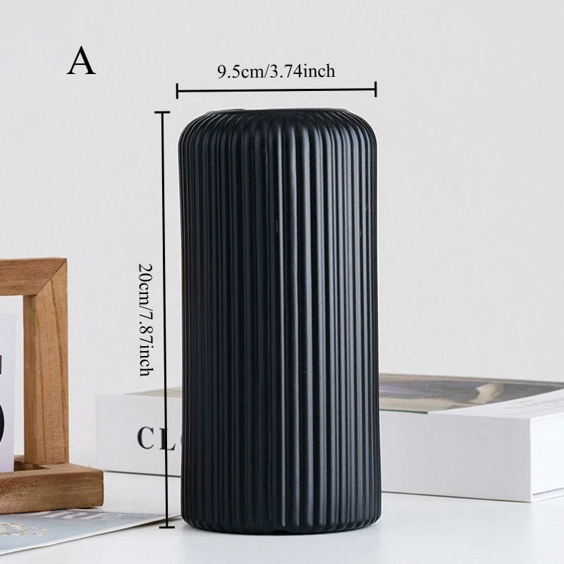Vase simple en plastique en forme de donut, pot de fleurs individuel, décoration pour salon, ornement de table, vase rond pour composition florale