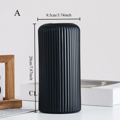 Vase simple en plastique en forme de donut, pot de fleurs individuel, décoration pour salon, ornement de table, vase rond pour composition florale
