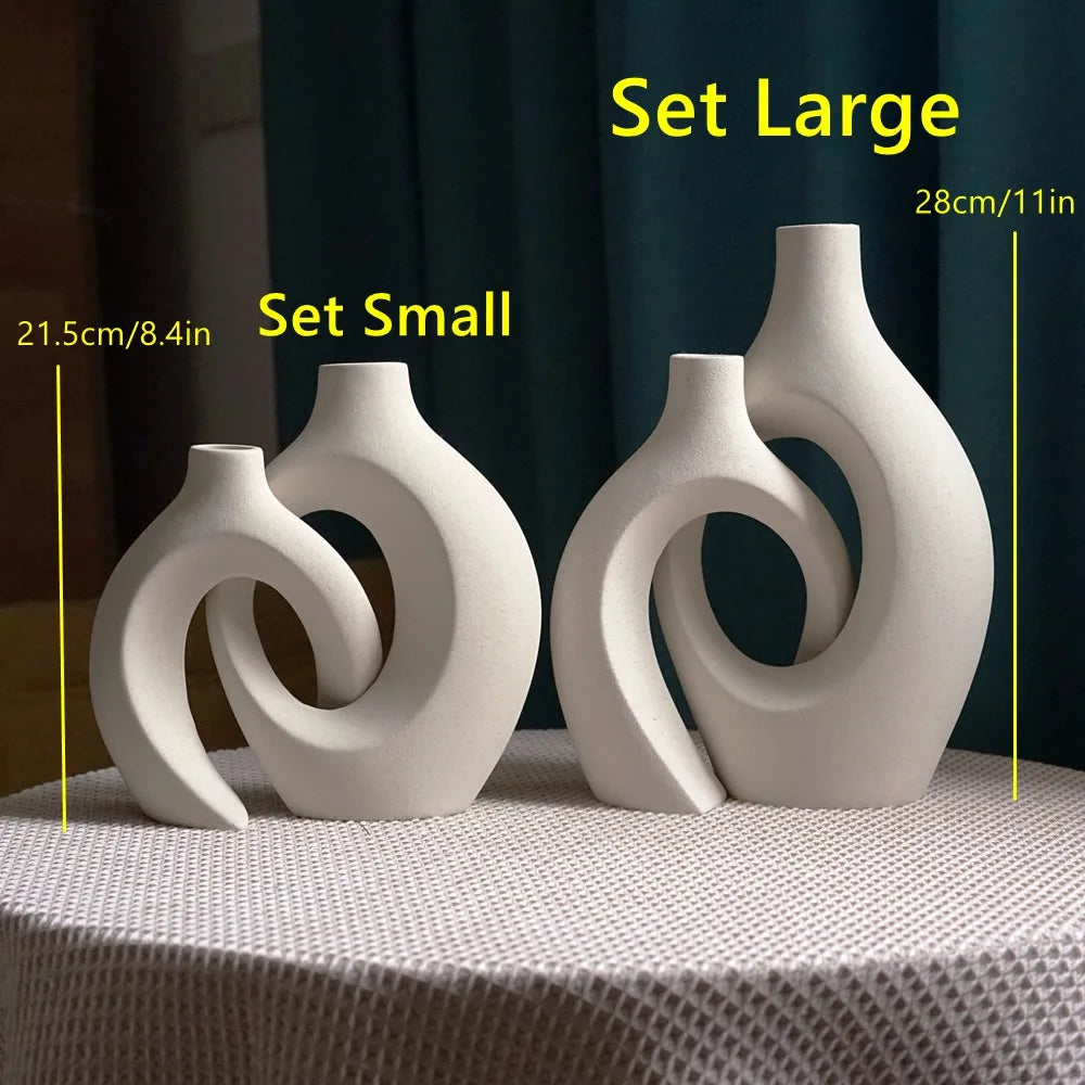 Vase décoratif de luxe en céramique CAPIRON m, grand format (21 cm), style nordique, idéal pour décorer votre intérieur, votre salon ou votre table.