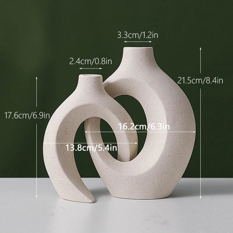 Vase décoratif de luxe en céramique CAPIRON m, grand format (21 cm), style nordique, idéal pour décorer votre intérieur, votre salon ou votre table.