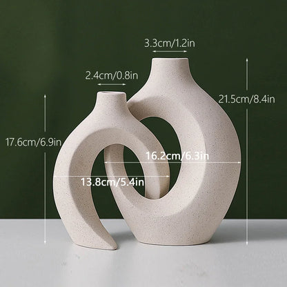 Vase décoratif de luxe en céramique CAPIRON m, grand format (21 cm), style nordique, idéal pour décorer votre intérieur, votre salon ou votre table.