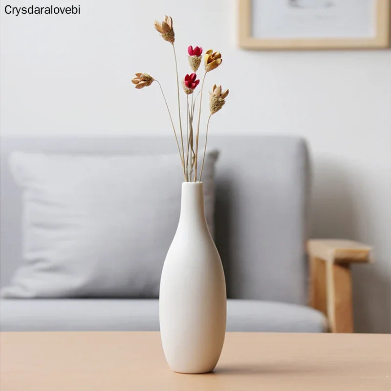 Pot de fleurs en céramique blanche végétarienne, vase artistique, décoration intérieure, artisanat, cadeau de mariage, style nordique, ornement de table ou de chambre