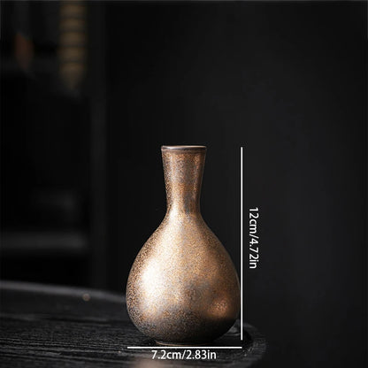 Vase en céramique décoratif pour fleurs, style rétro, pour fleurs et herbes, intérieur salon, table à manger, bureau, décoration intérieure
