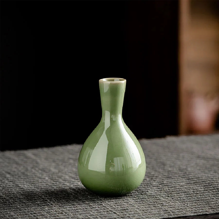 Vase en céramique décoratif pour fleurs, style rétro, pour fleurs et herbes, intérieur salon, table à manger, bureau, décoration intérieure